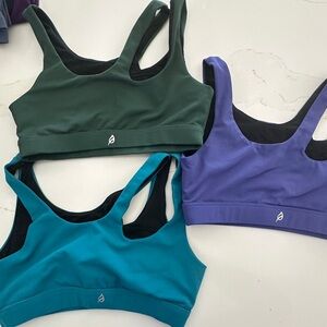 P'tula Sports Bra Trio - Forest Green, Violet, Teal